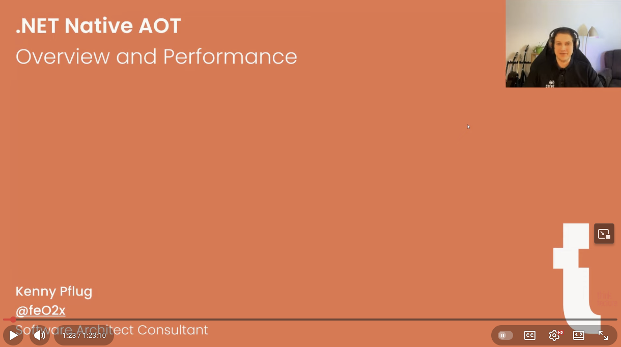 .NET Native AOT Video on YouTube