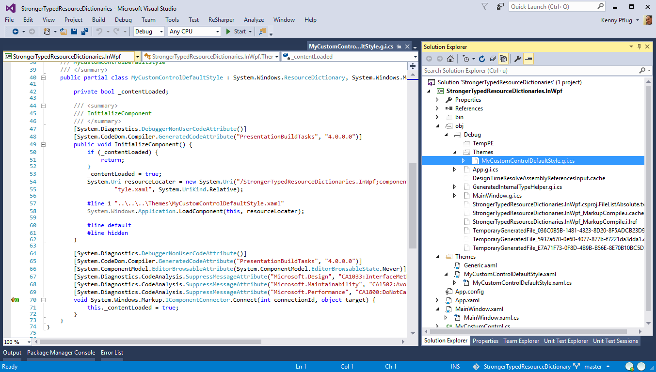 Generated Files in Visual Studio