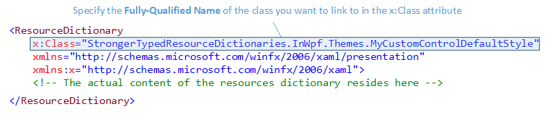 ResourceDictionary with x attribute